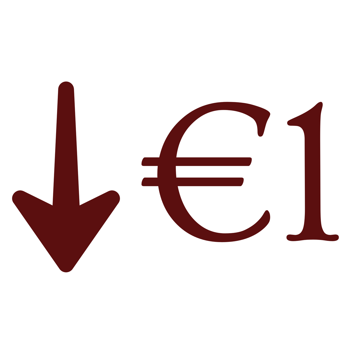 Below 1 euro