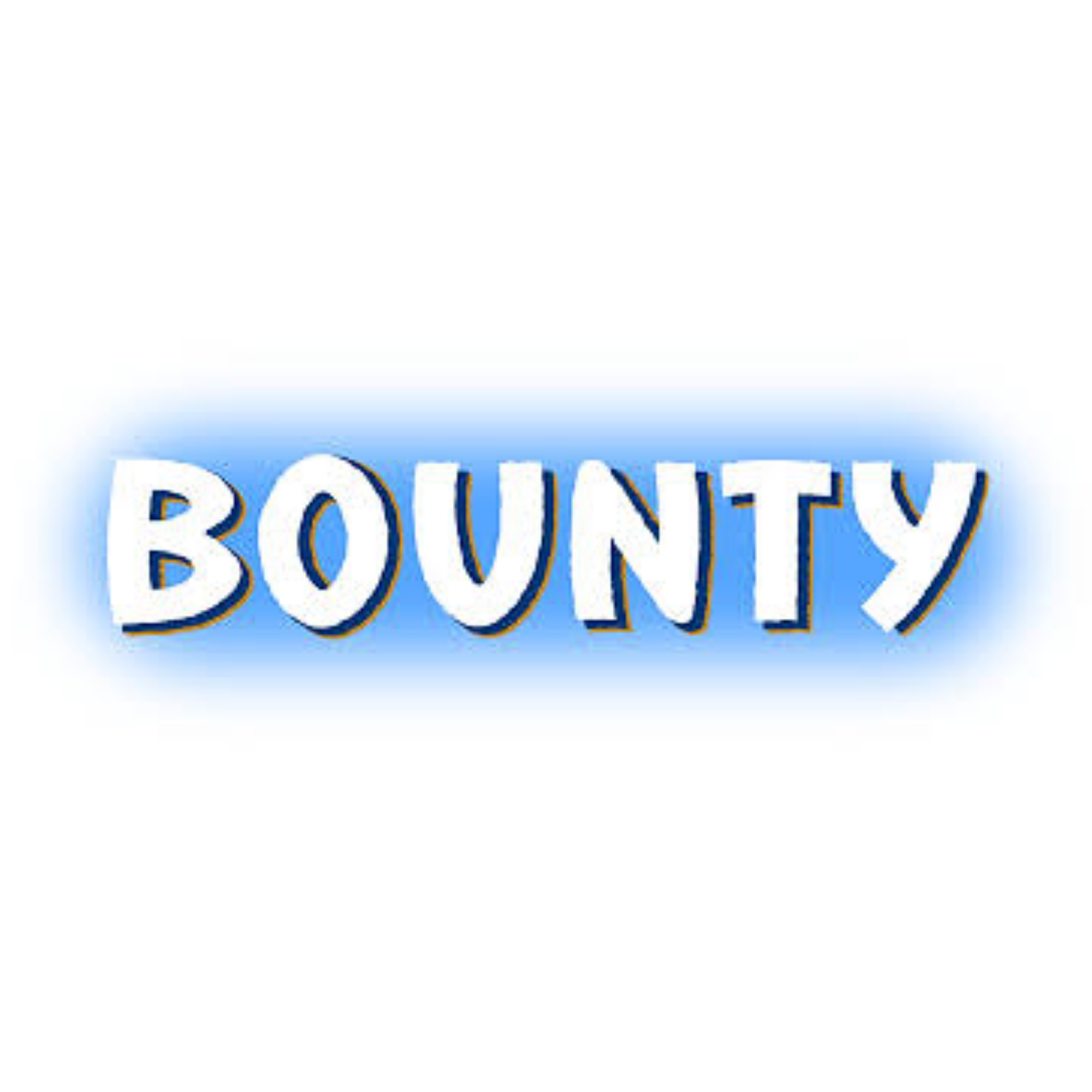 Bounty logo with bold white text on a light blue gradient background.