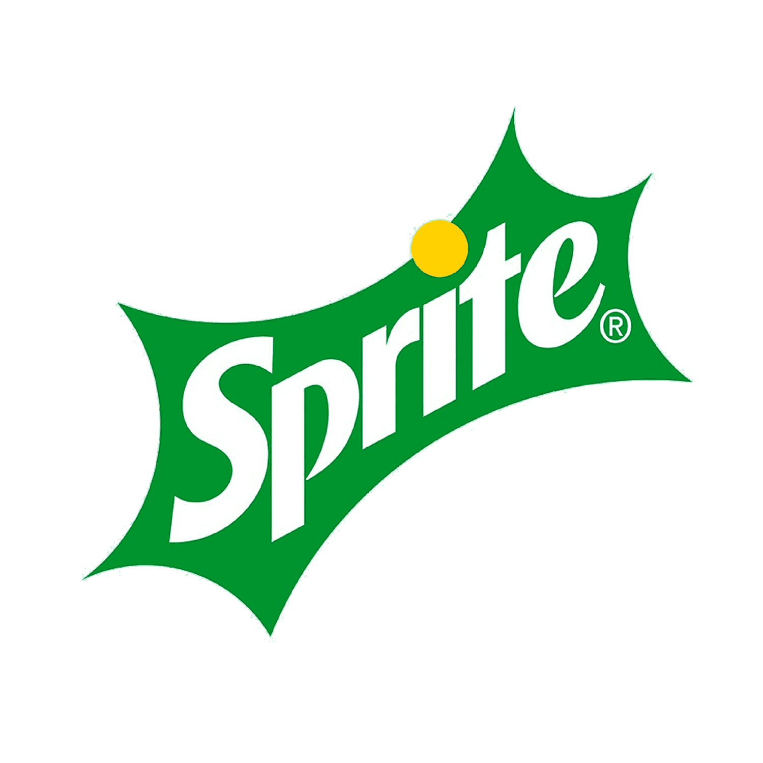 Sprite logo with white text on a green starburst shape.
