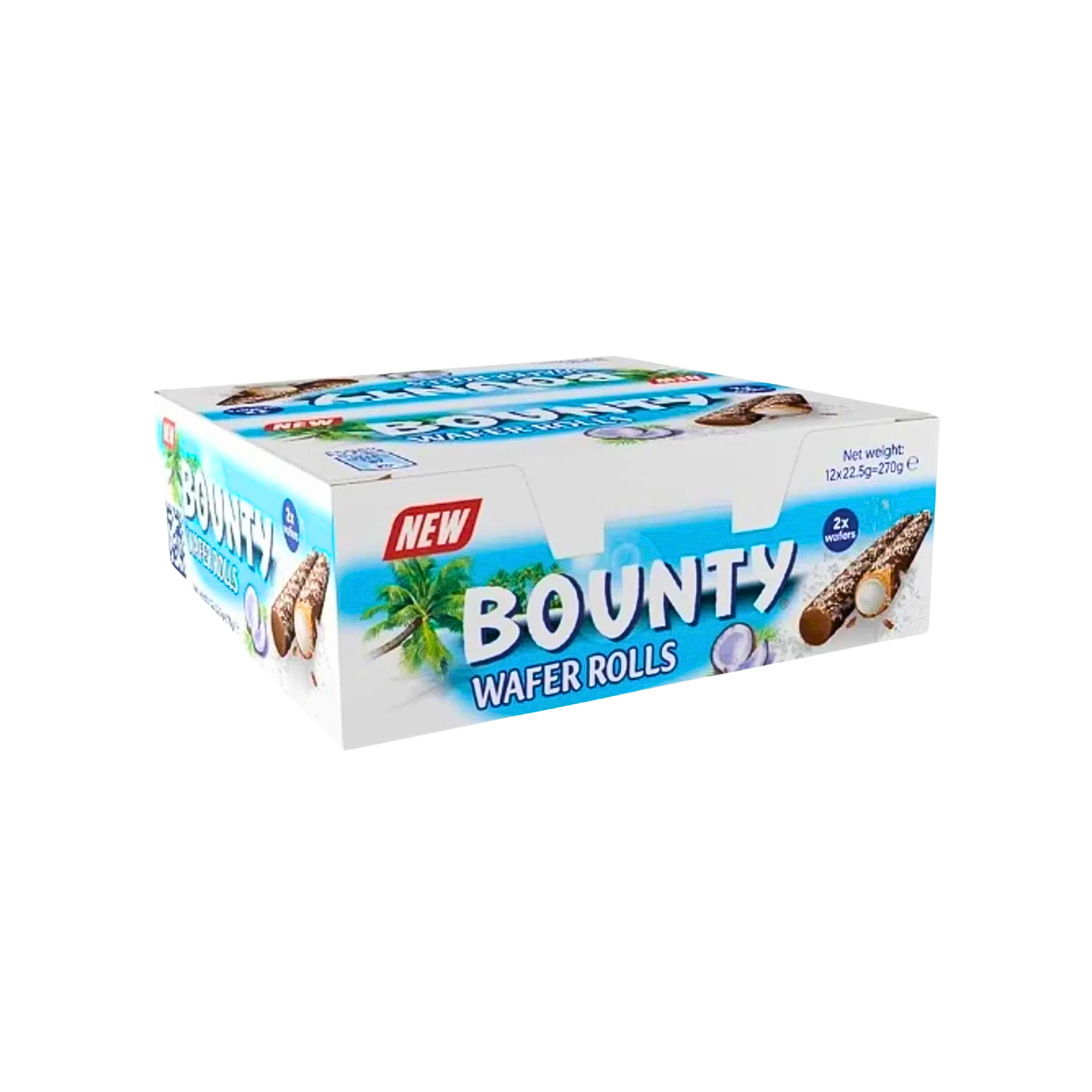 Bounty | Wafer Rolls 22g | Per stuk of in doos (12 x 22g)