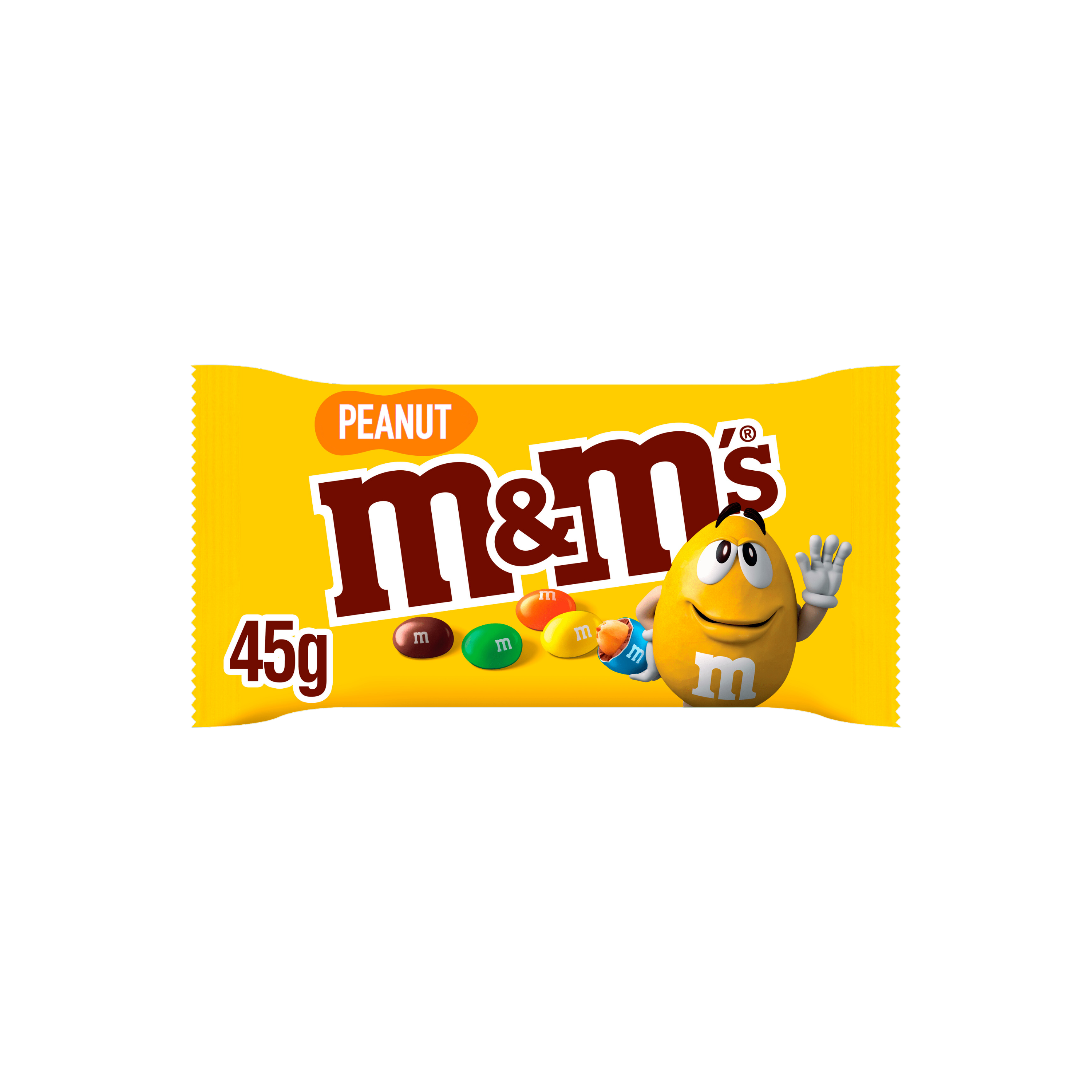 M&M'S | Pinda Melkchocolade 45g | Per stuk of doos (24 x 45g)