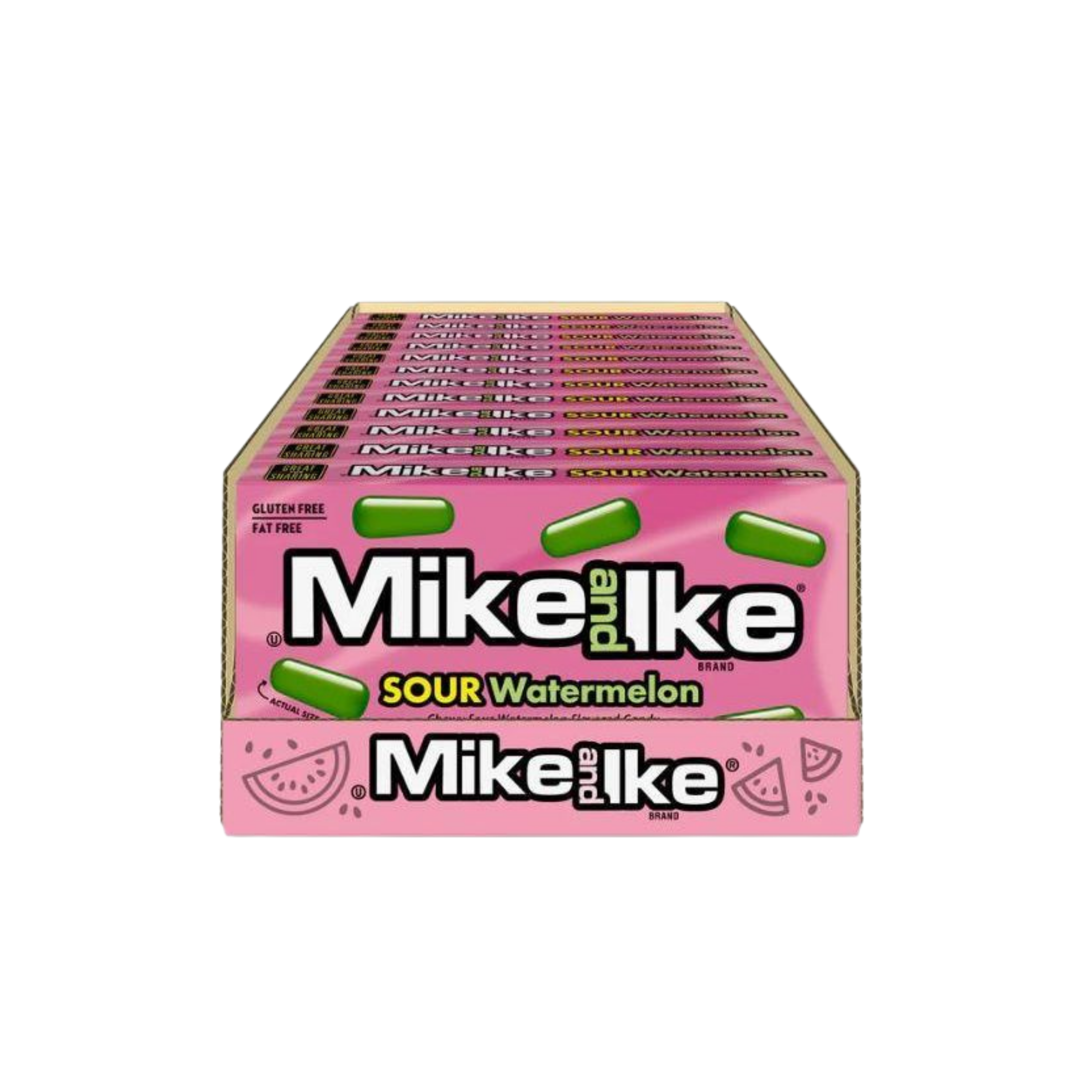Mike en Ike | Zure watermeloen 120g | Per stuk of doos (12 x 120g)