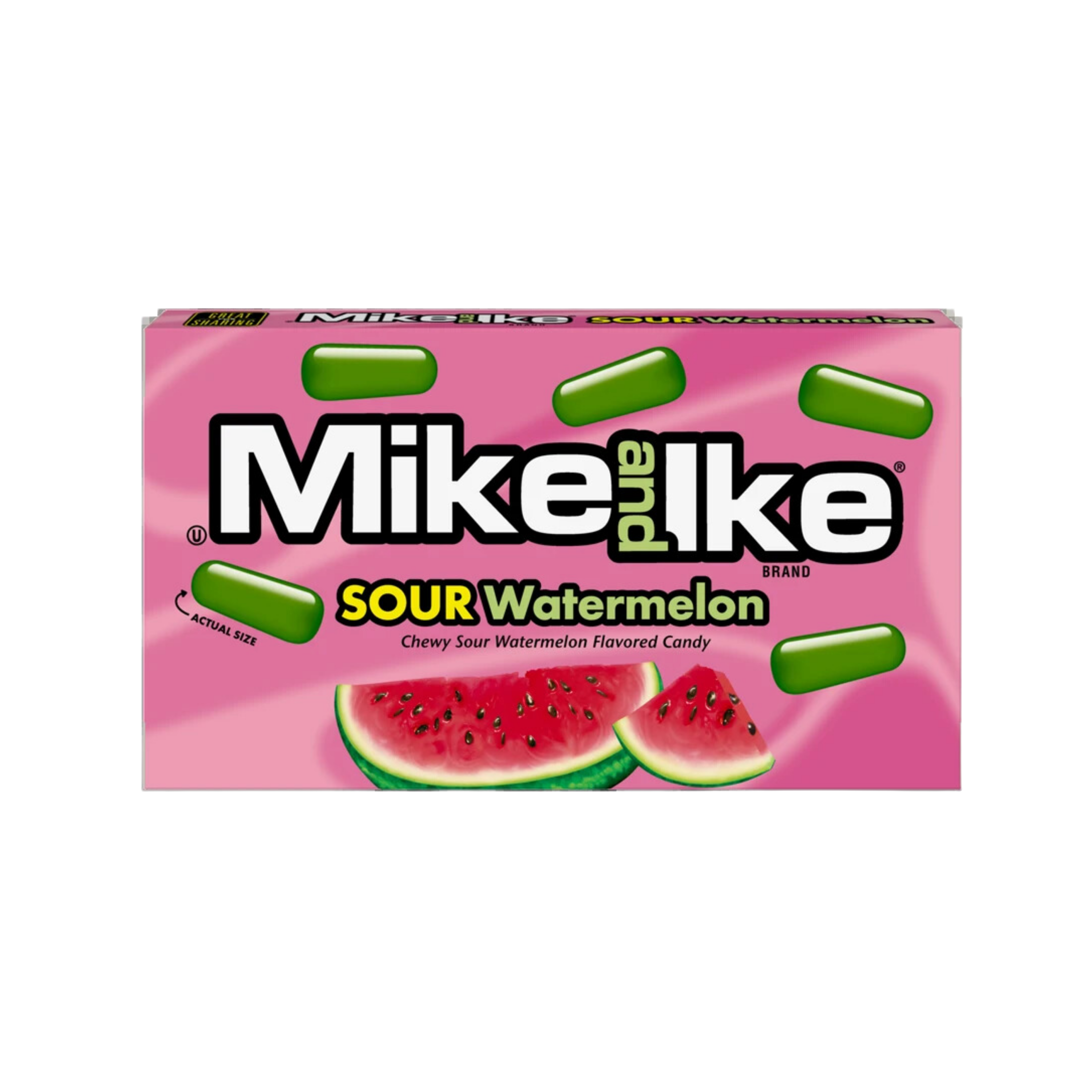 Mike en Ike | Zure watermeloen 120g | Per stuk of doos (12 x 120g)