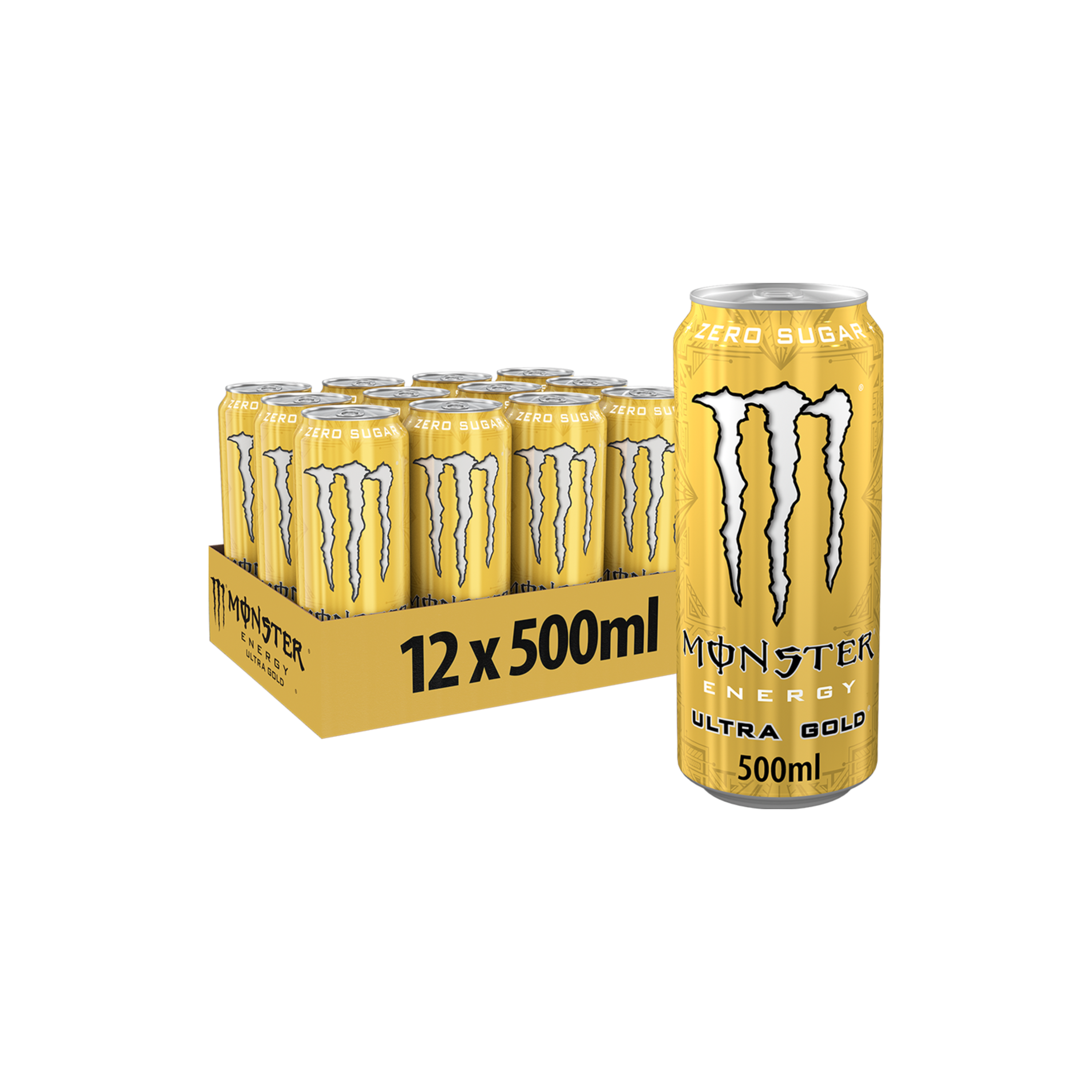 Monster Energy | Ultra Gold 500ml blik | Per stuk of doos van 12