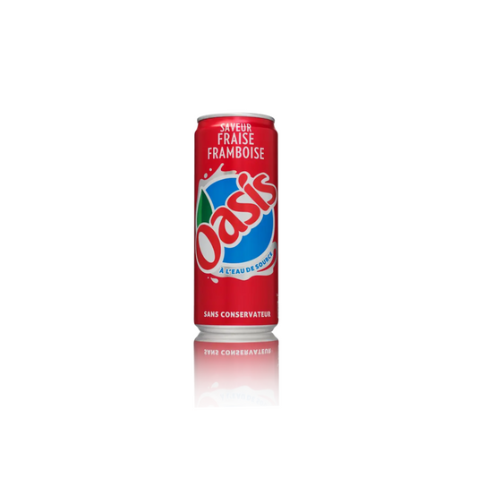 Oasis | Aardbei 330ml blik | Per stuk of doos van 6