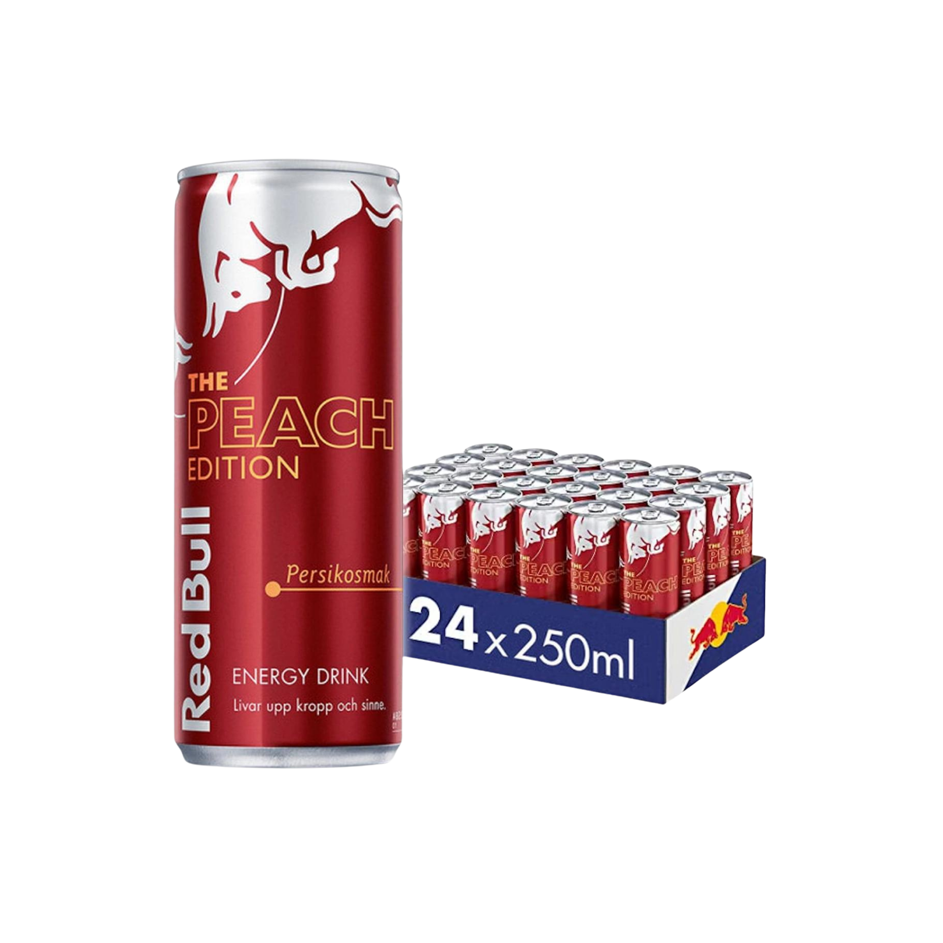 Red Bull | Peach Edition 250ml blikje | Per stuk of doos van 12