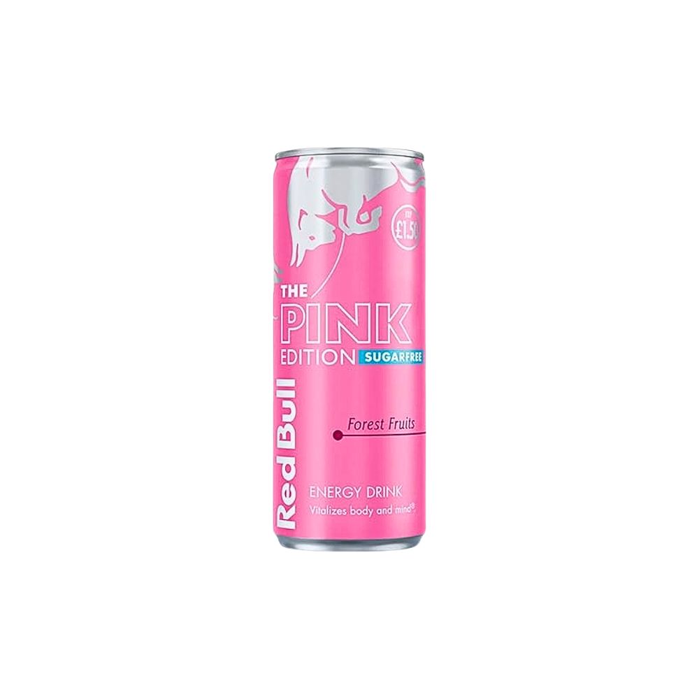 Red Bull | Pink Forest Fruit Sugar Free 250ml Can | Single or Box of 12