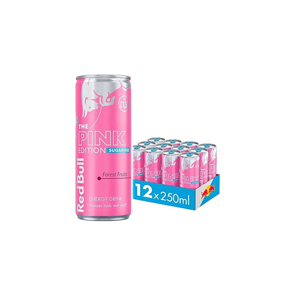 Red Bull | Pink Forest Fruit Sugar Free 250ml Can | Single or Box of 12