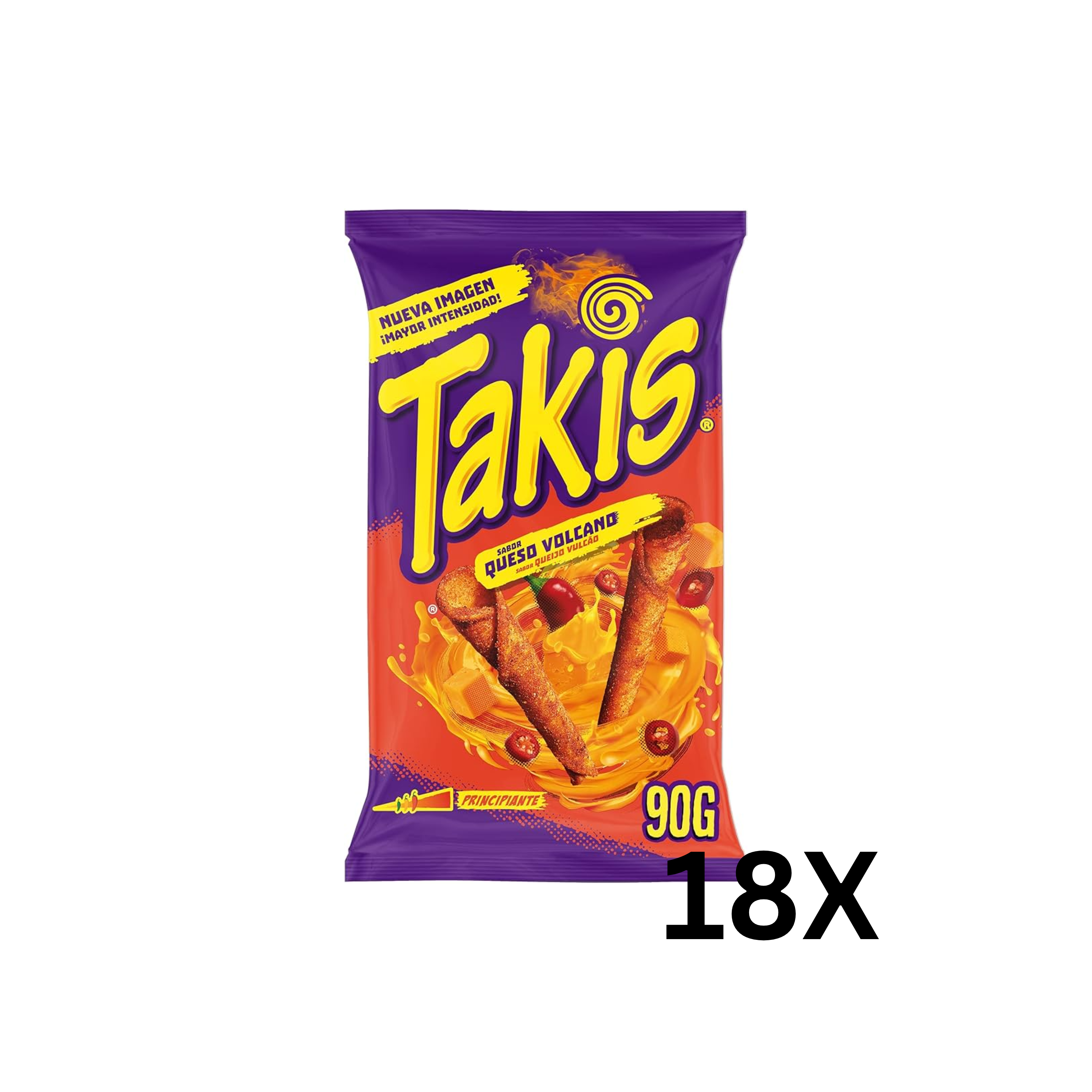 Takis | Queso Volcano 90g | Per stuk of doos van 18