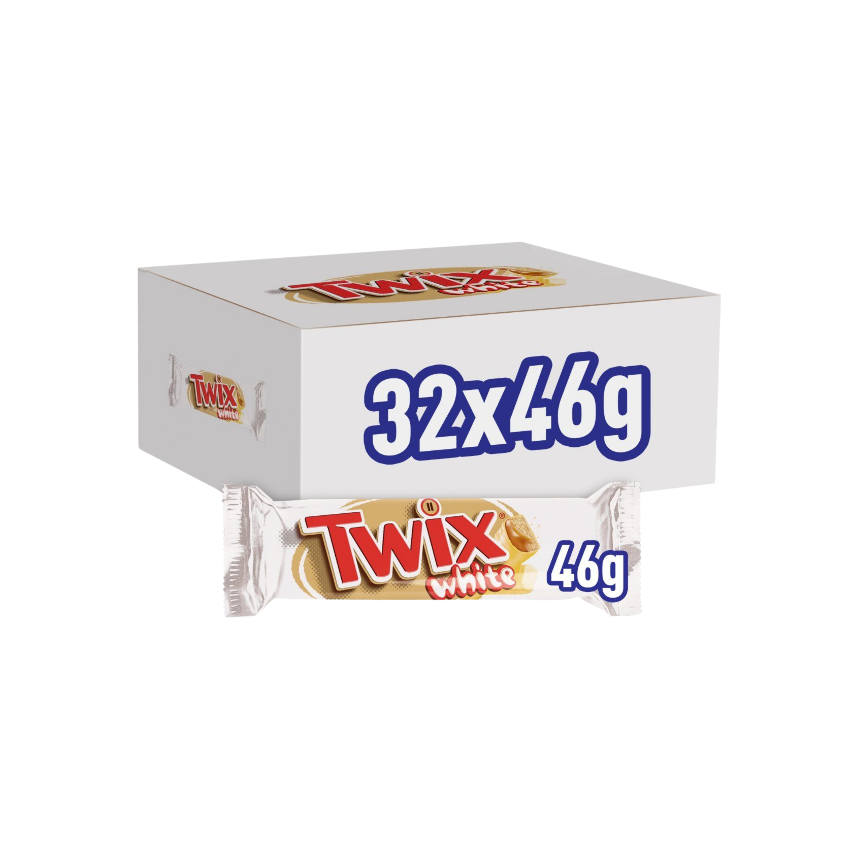 Twix | Witte chocolade 50g | Per stuk of doos van 32