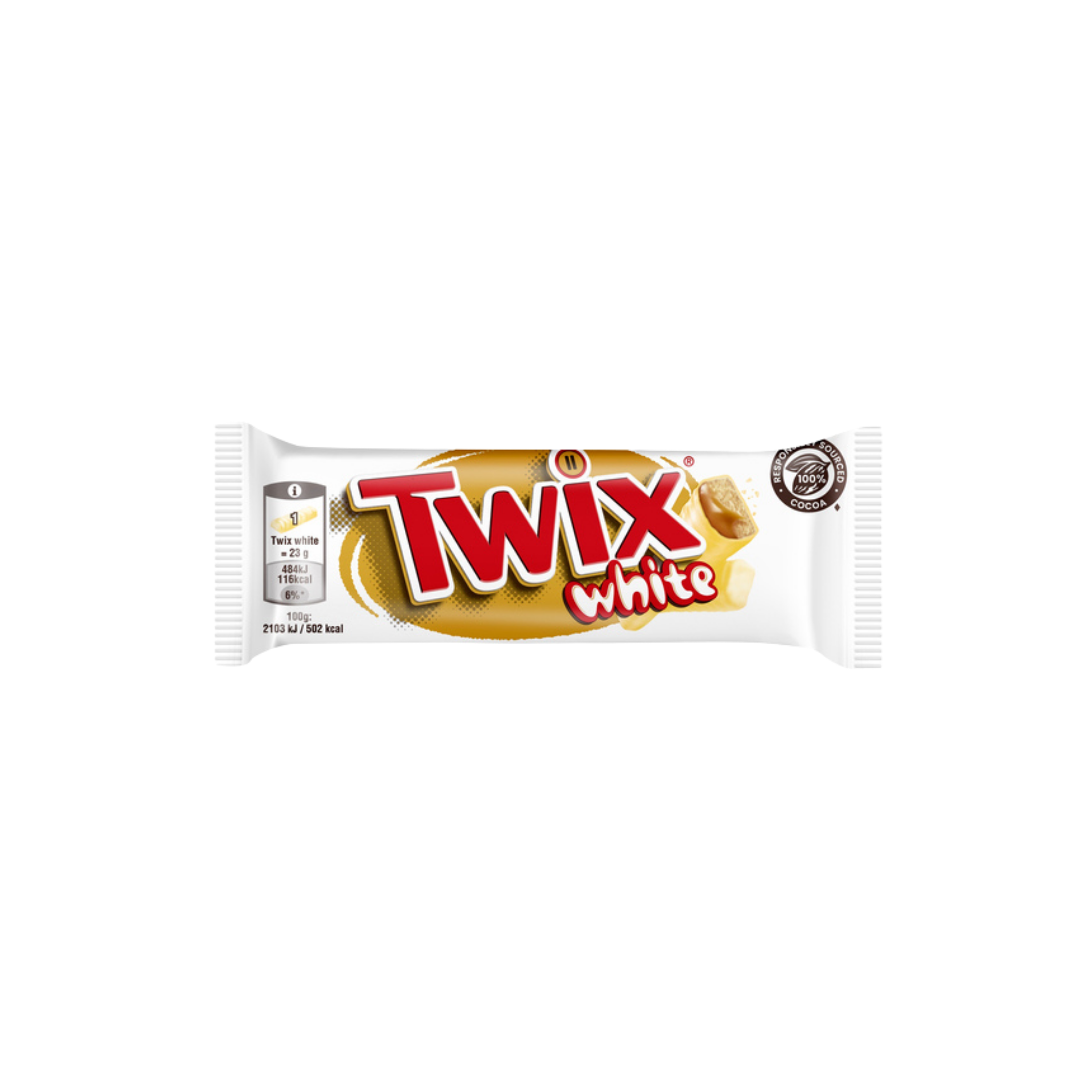 Twix | Witte chocolade 50g | Per stuk of doos van 32