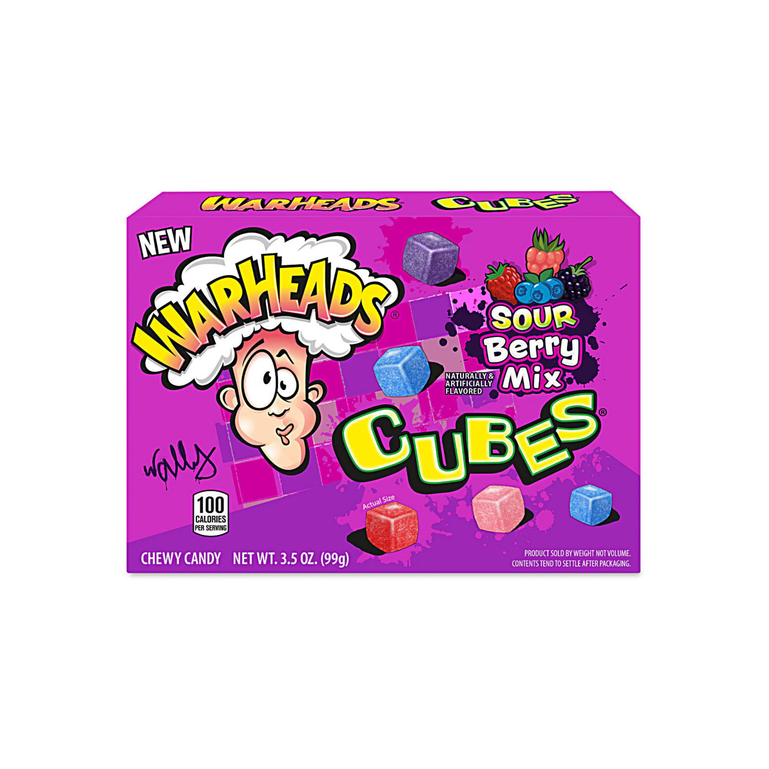 Warheads Cubes | Sour Berry 99g | Per stuk of in doos (12 x 99g)