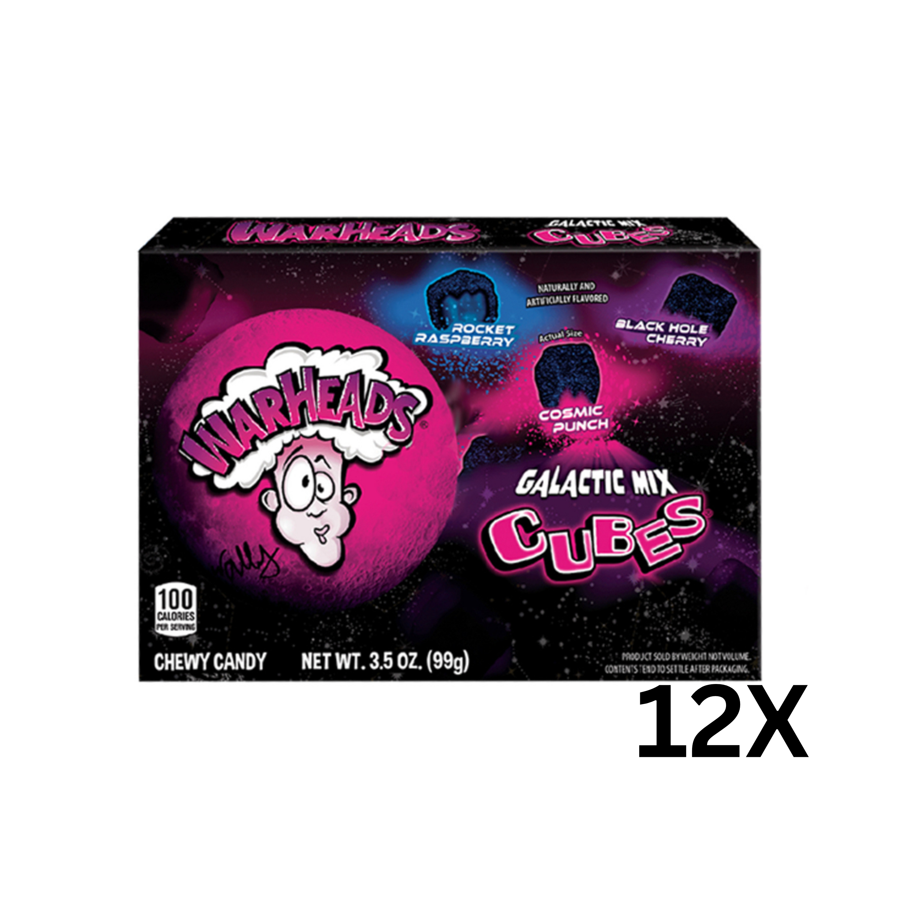 Warheads | Galactic Mix Cubes 99g | Per stuk of in doos (12 x 99g)