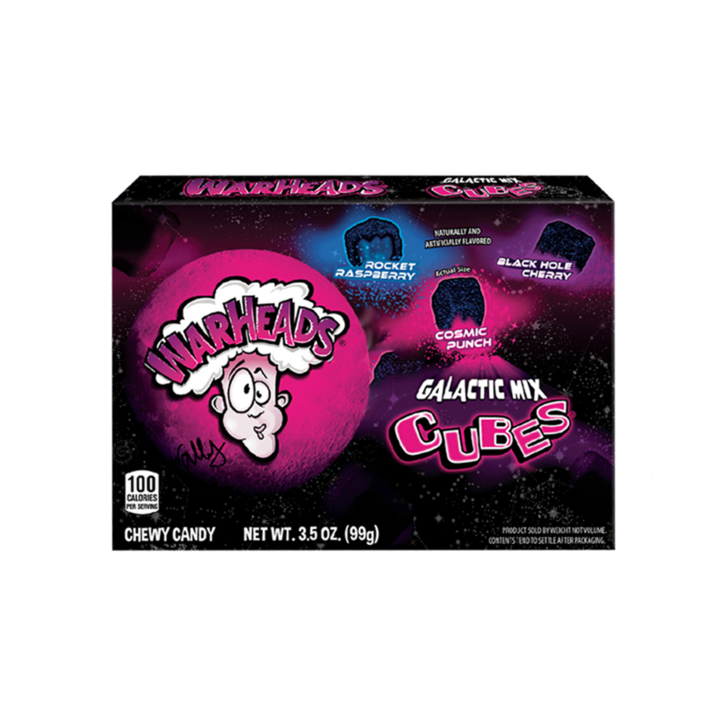 Warheads | Galactic Mix Cubes 99g | Per stuk of in doos (12 x 99g)