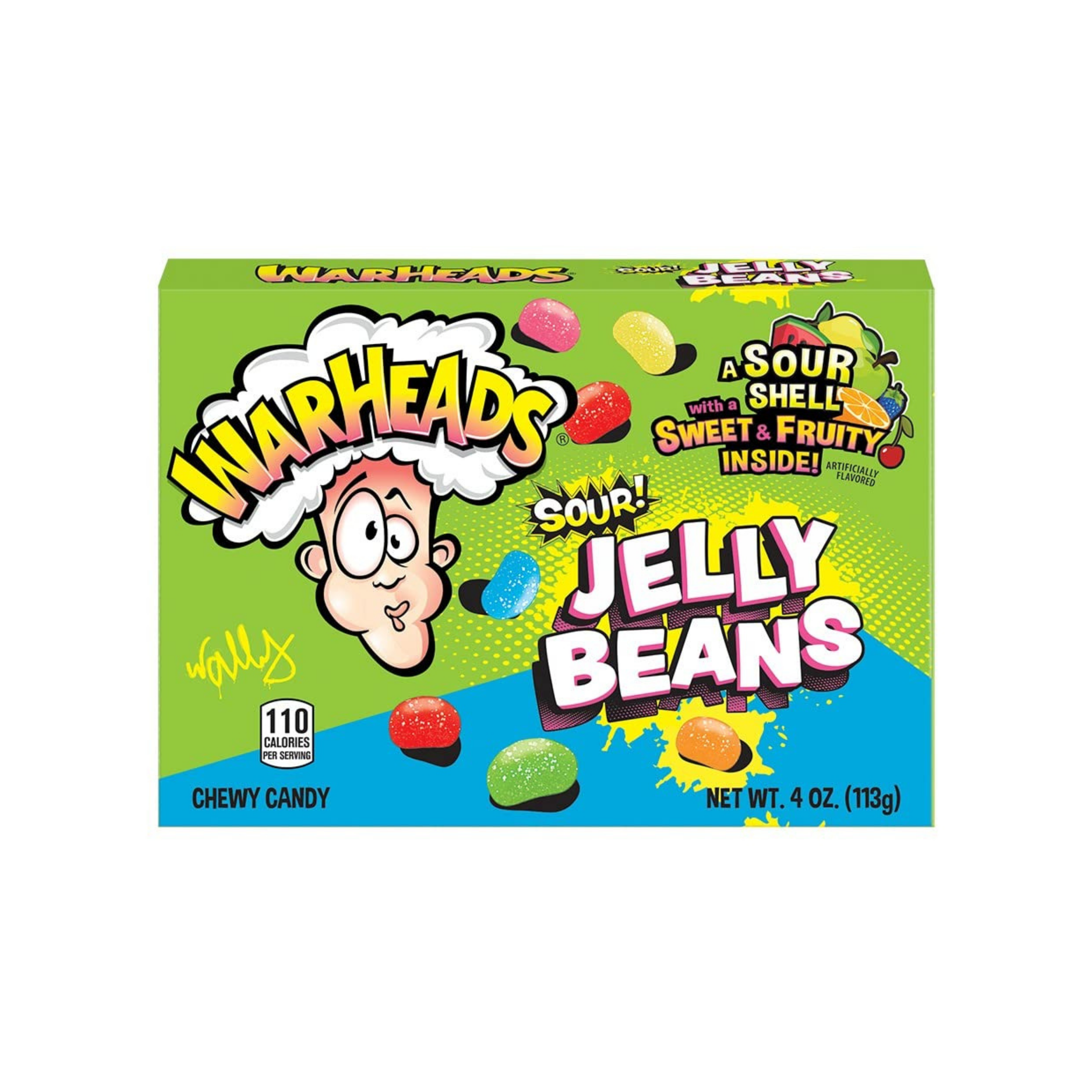 Warheads | Sour Jelly Beans 113g | Per stuk of in doos (12 x 113g)