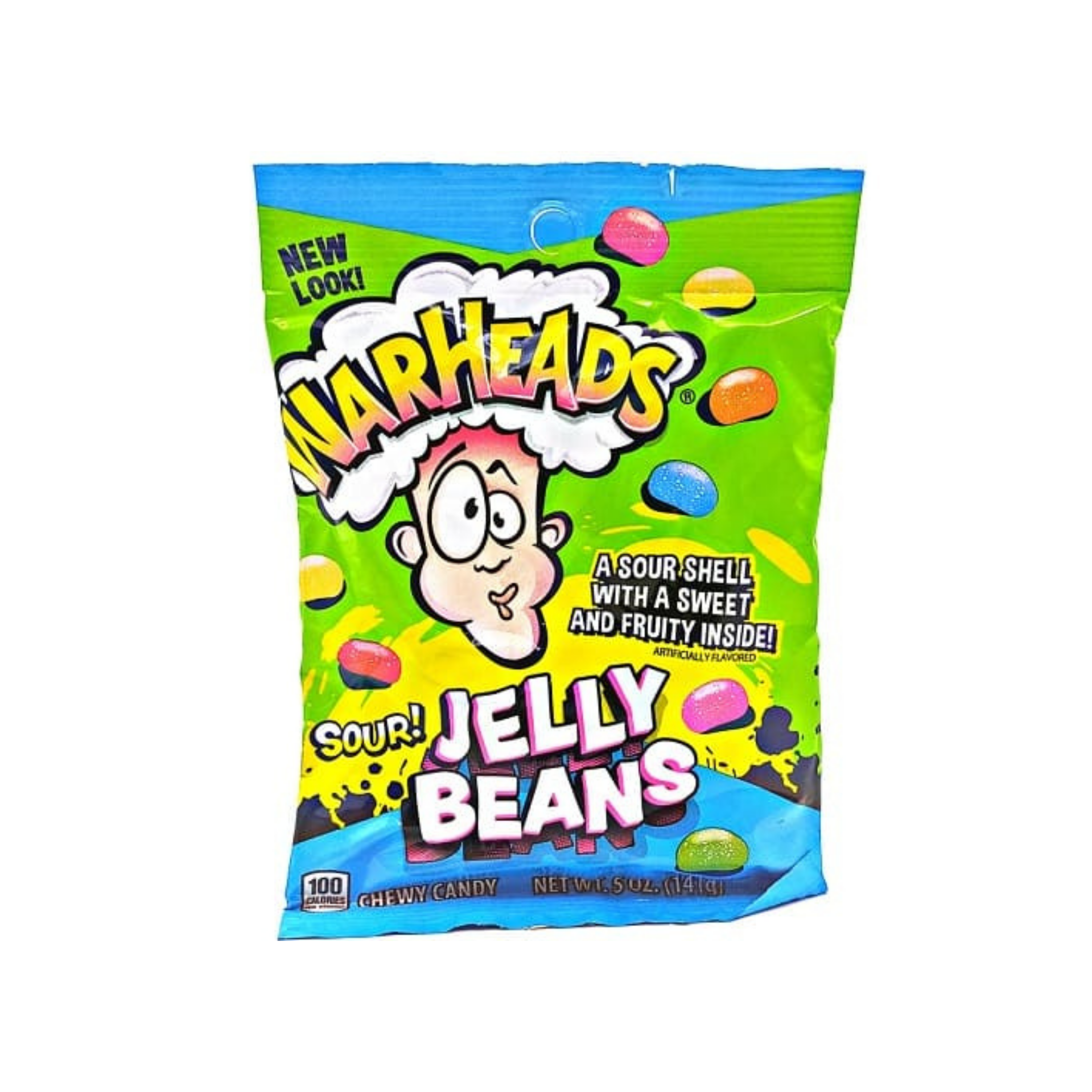 Warheads | Sour Jelly Beans 141g | Per stuk of in doos (12 x 141g)