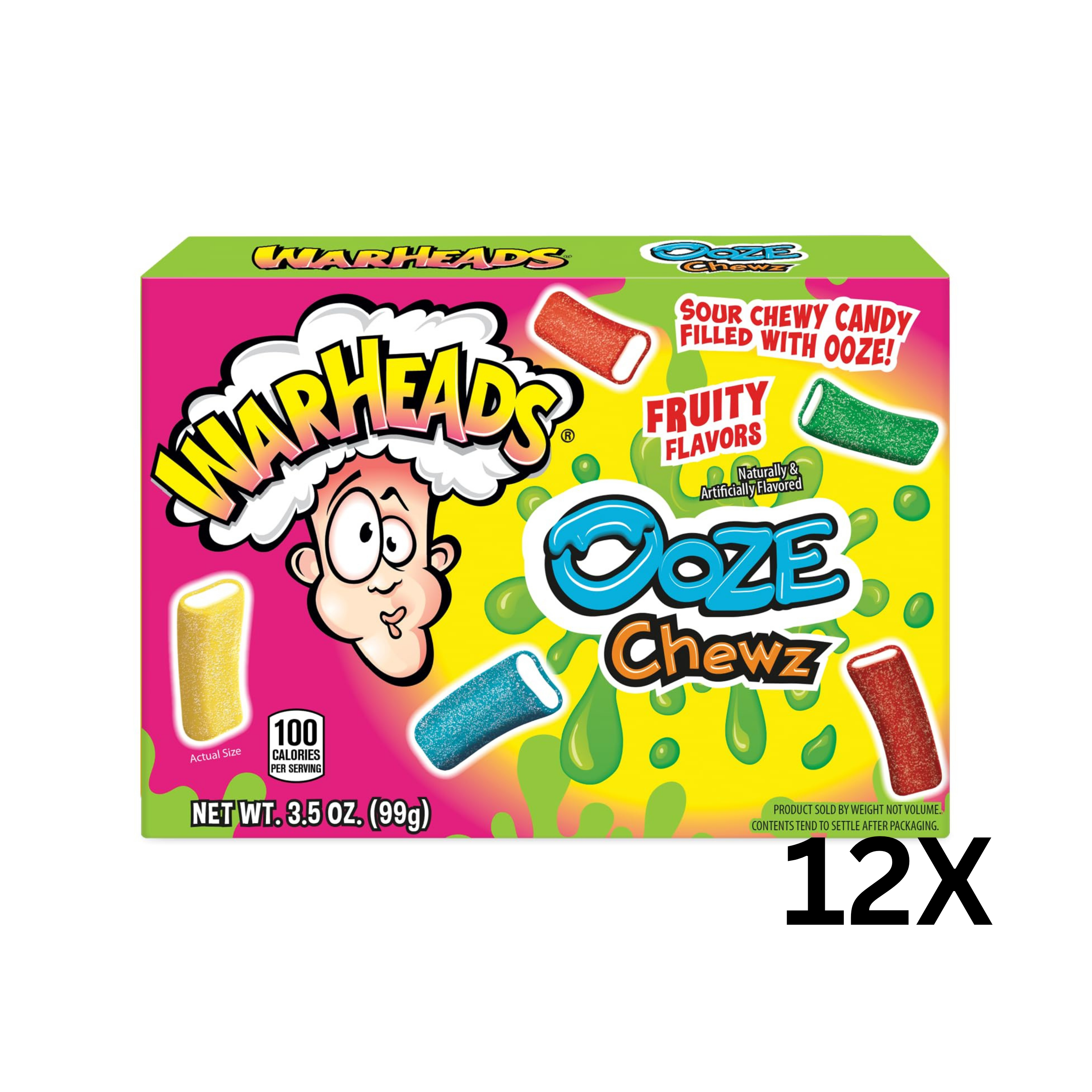 Warheads | Ooze Chewz 99g | Los of in doos (12 x 99g)
